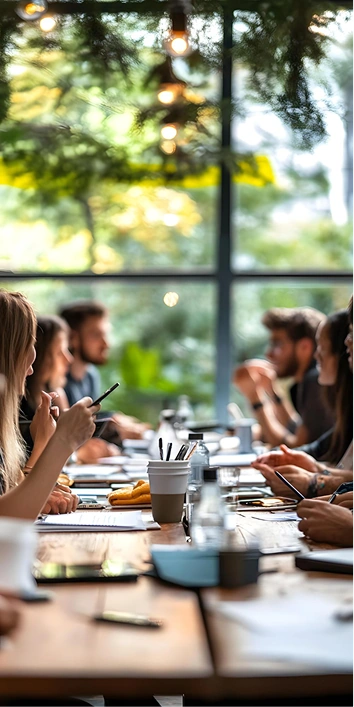 Ludzie siedzący przy stole