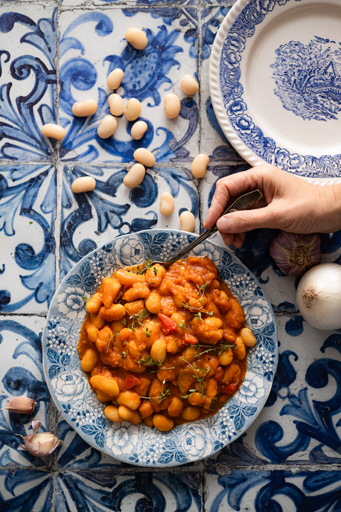 fasola w sosie dyniowym